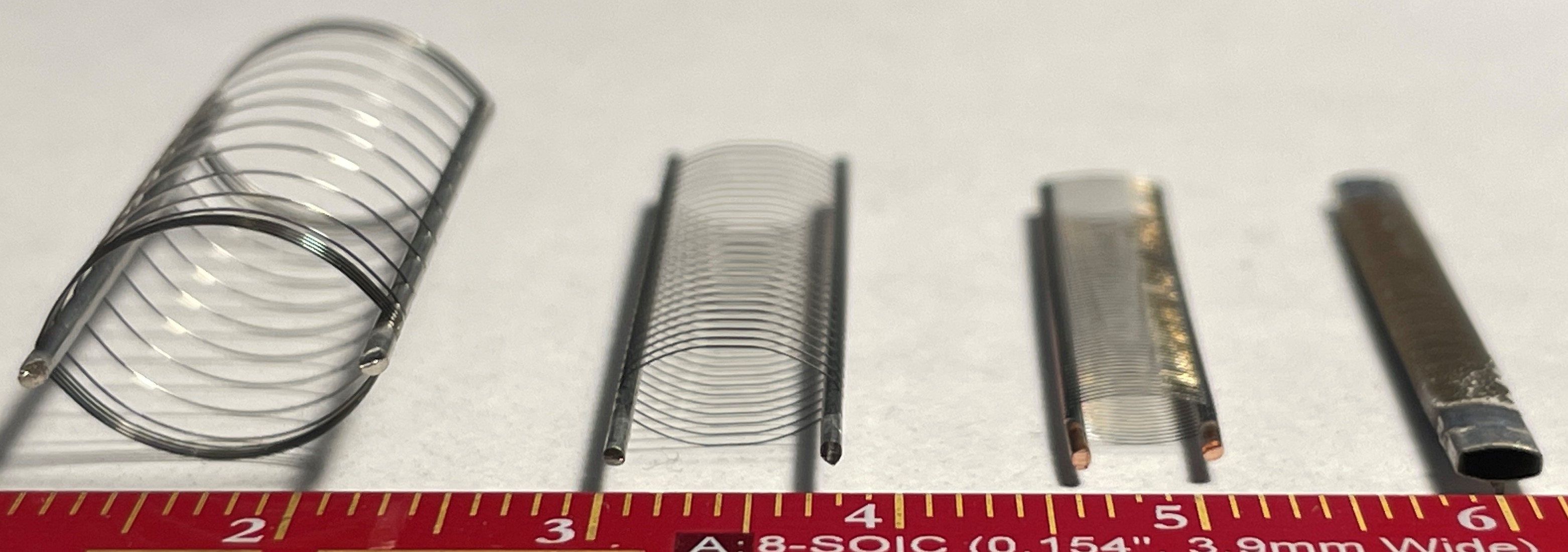 Comparison of the grids and cathode at an angle