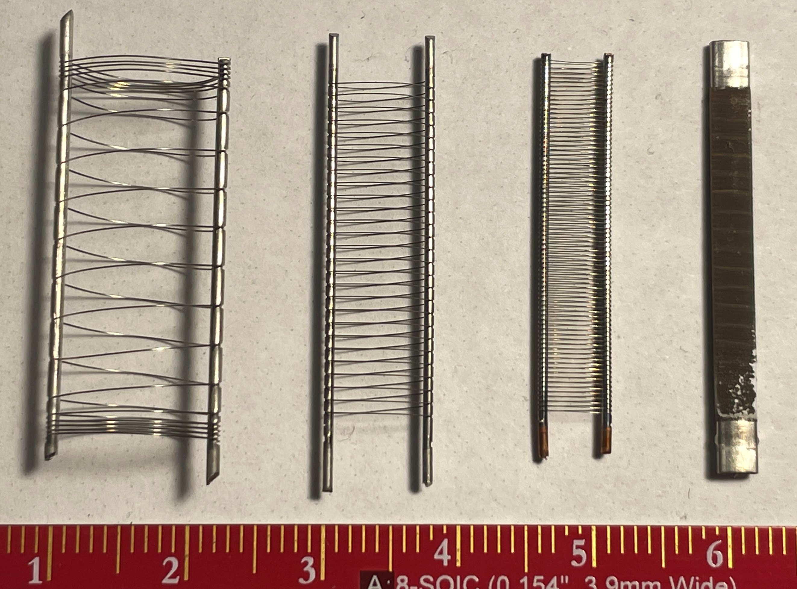 Comparison of the grids and cathode